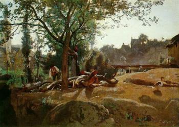 Peasants under the Trees at Dawn, Morvan
